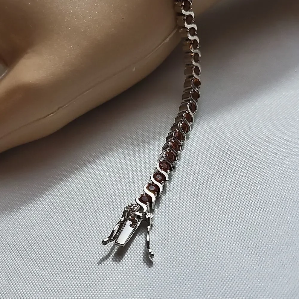 GLAMOURESQ, NEW, 5.25CT CITRINE, 14K GOLD-FILLED BRACELET BG904TZ - Picture 3 of 9